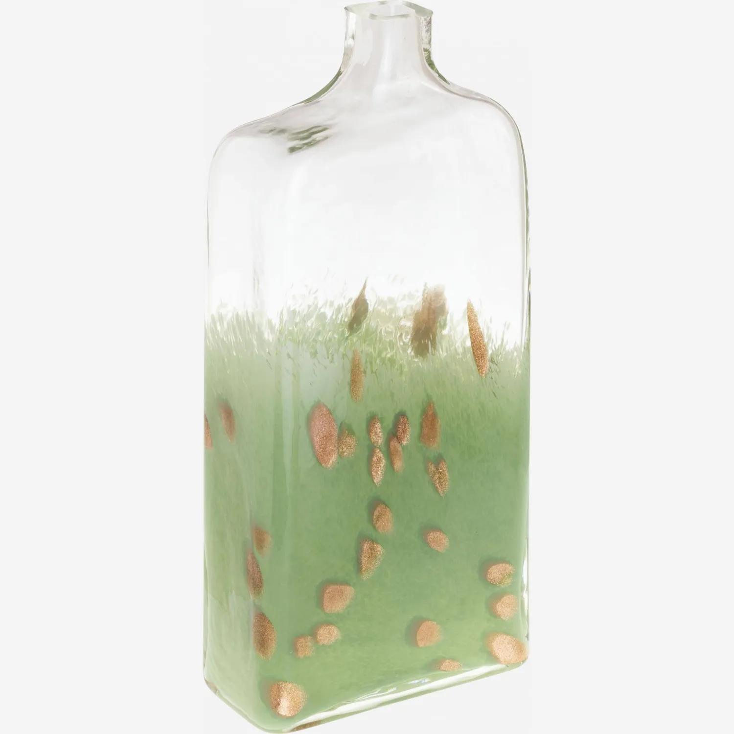 Vaas van glas - 31 cm - Celadongroen