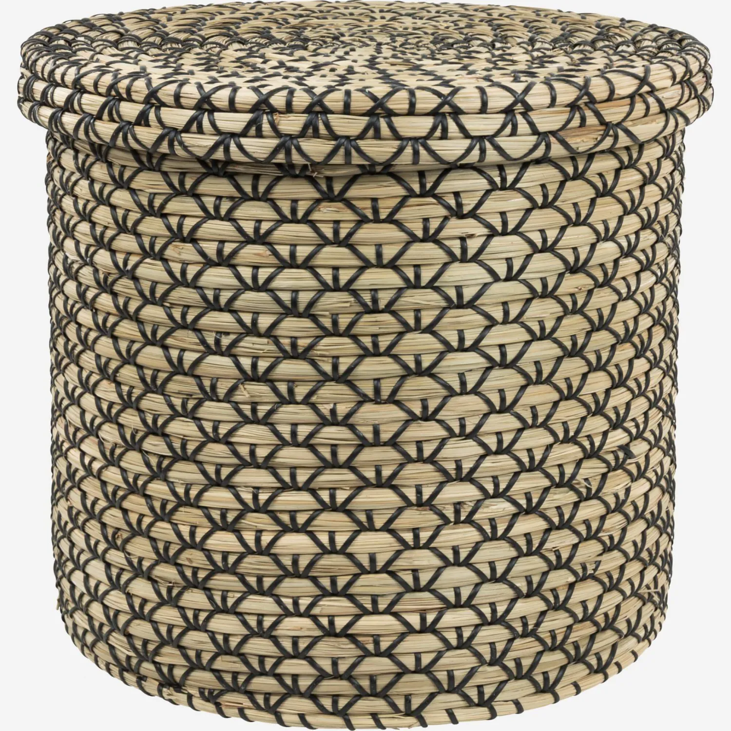 Panière en jonc de mer - 35 x 36 cm - Naturel