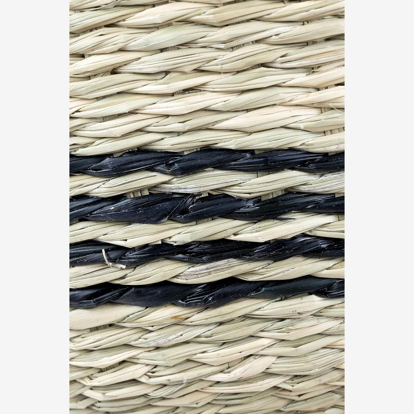 Panier de rangement en jonc de mer - 60 x 36 cm - Naturel - 5