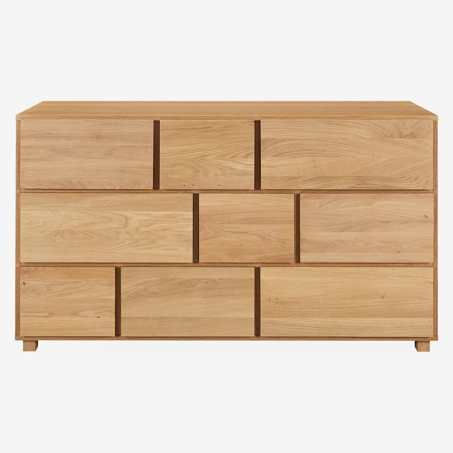 Commode 9 tiroirs en chêne - Naturel - 1