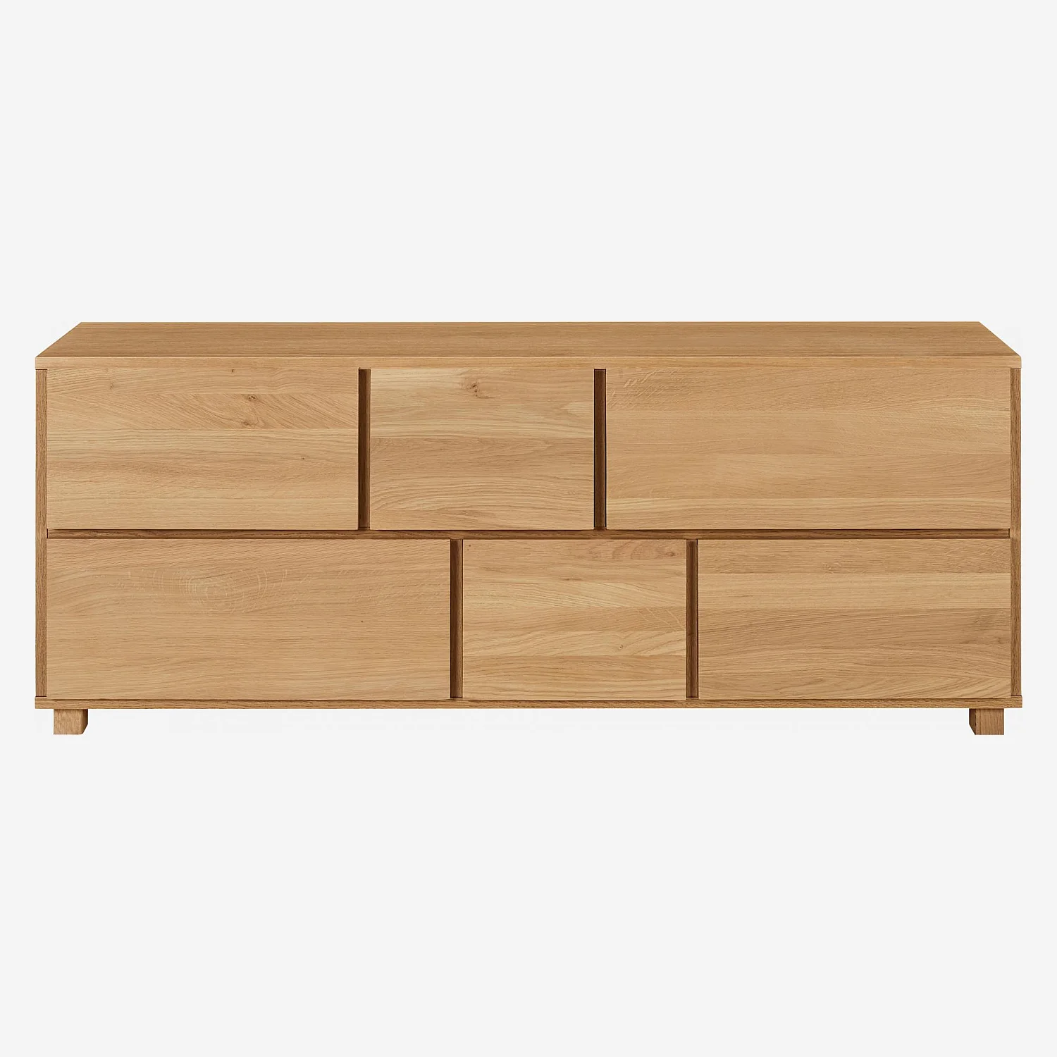 Kommode aus Eiche 6 Schubladen - Natur - 2