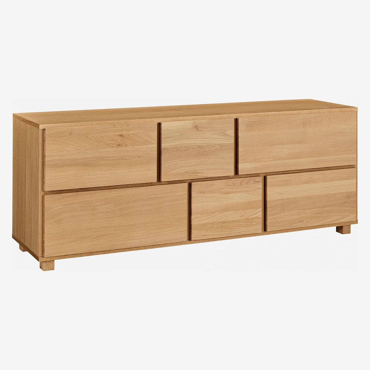 Kommode aus Eiche 6 Schubladen - Natur - 4