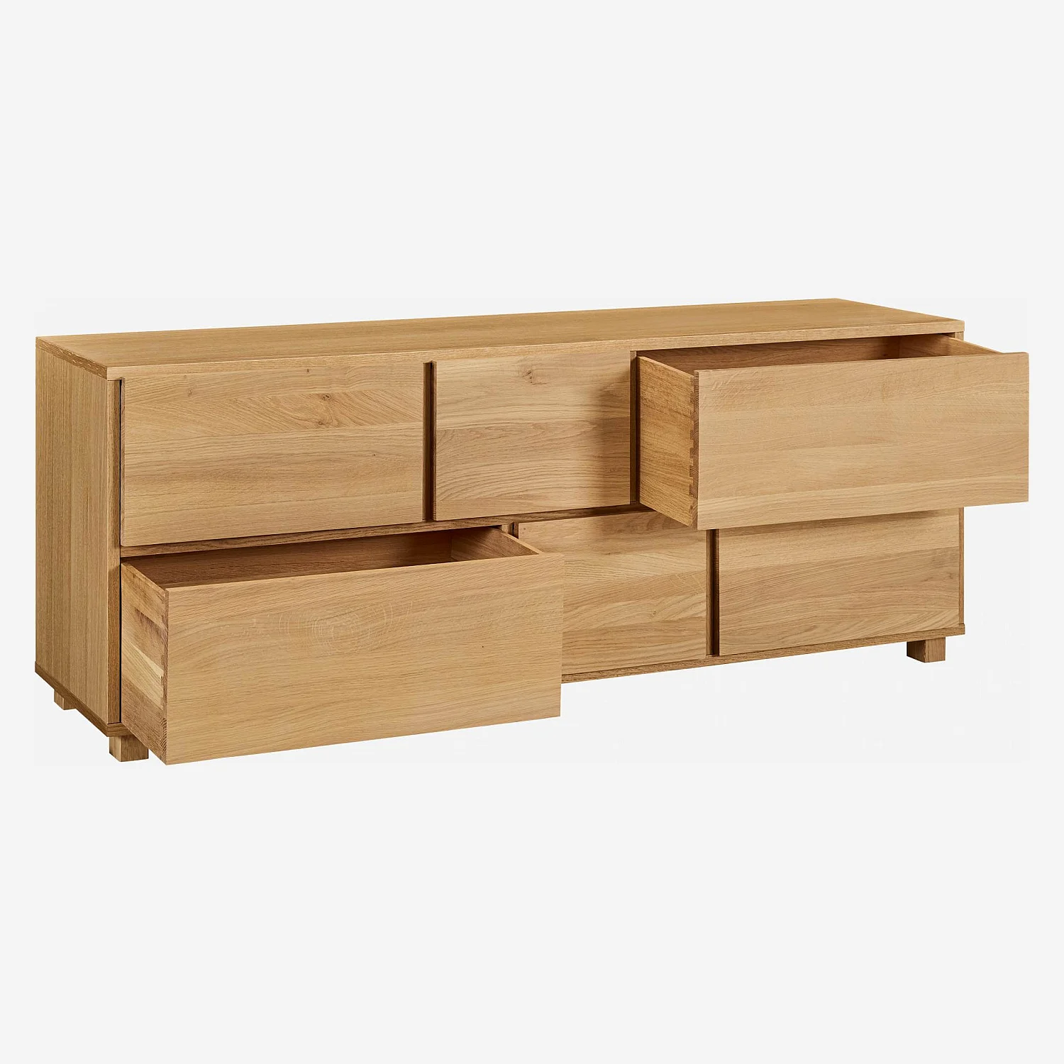 Kommode aus Eiche 6 Schubladen - Natur - 5