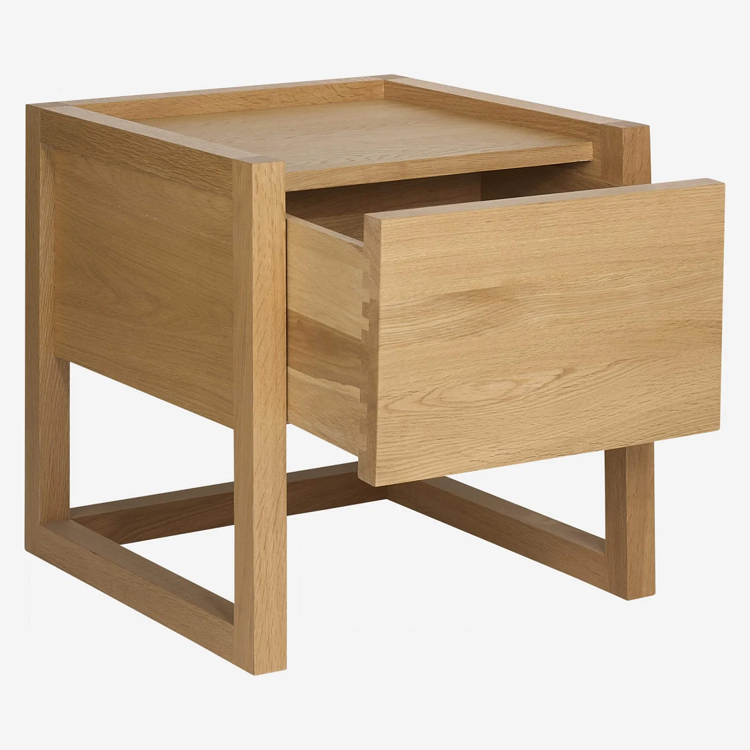 Table de chevet en chêne - Naturel - 4