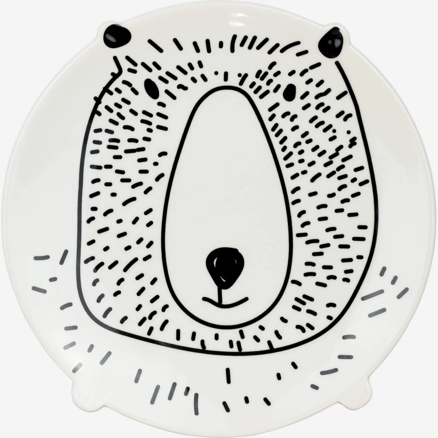 Plato de postre de gres - Estampado oso
