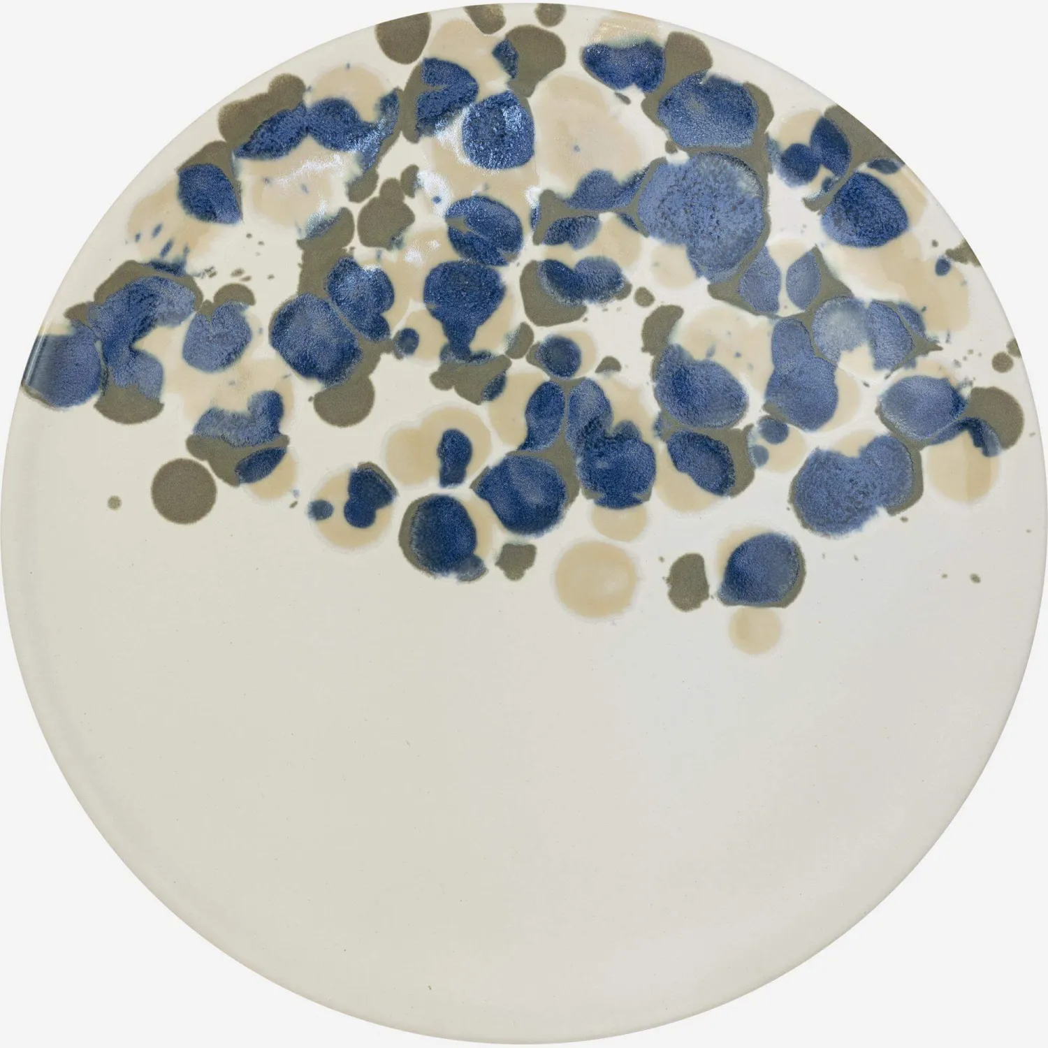 Servierteller aus Sandstein - 34 cm - Blau