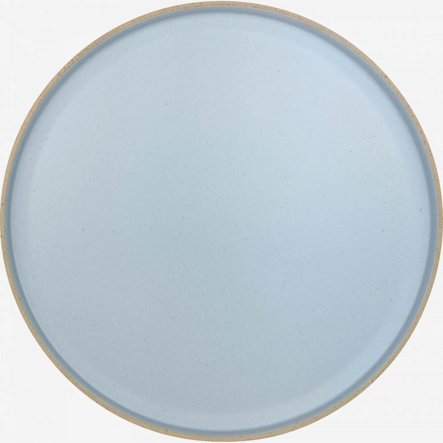 Assiette plate en grès - 27,5 cm - Bleu