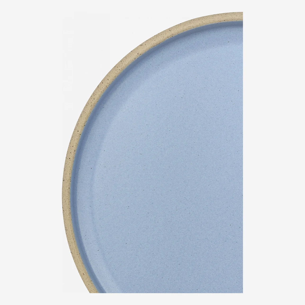Assiette à dessert en grès - 20,5 cm - Bleu - 3