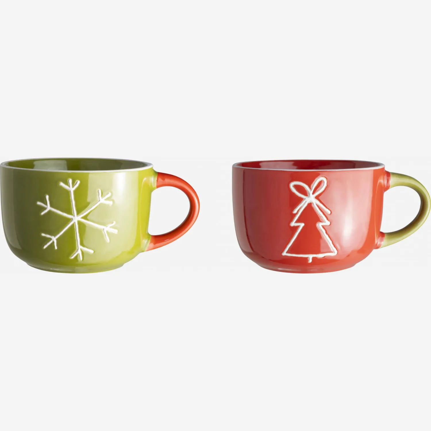 Set 2 tazas altas de gres - Multicolor