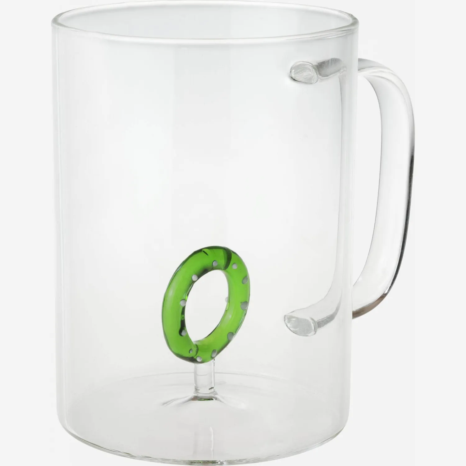 Caneca de vidro com decoração de árvore de natal - 400 ml