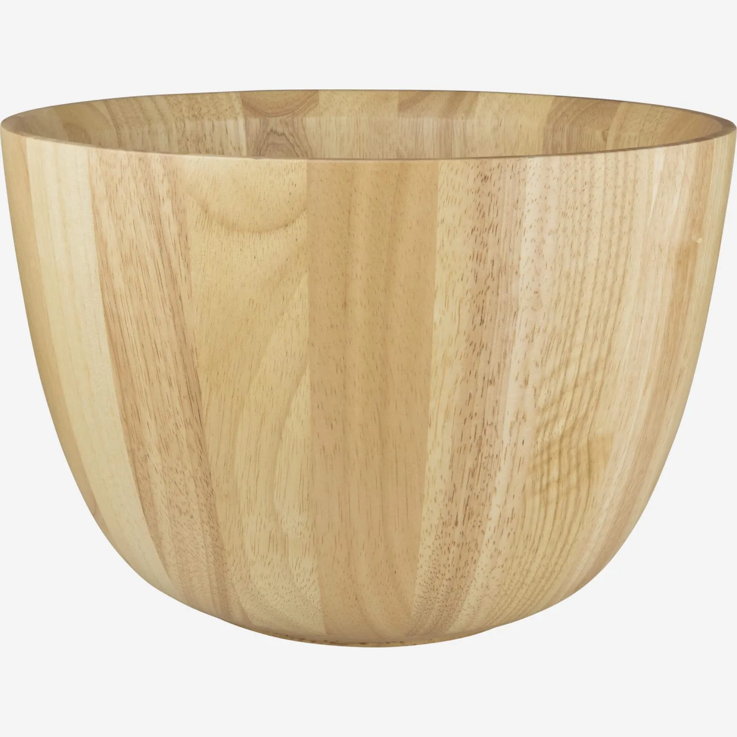 Salatschüssel aus Kautschukbaumholz - 30 cm - Naturfarben