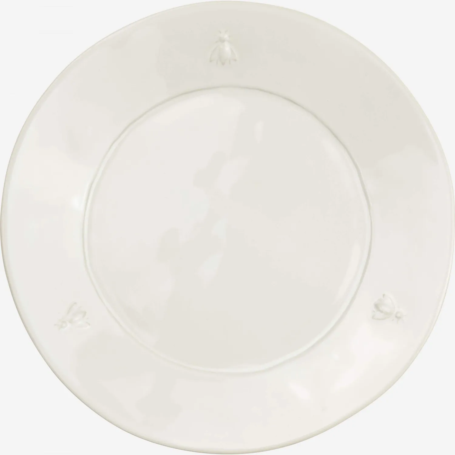 Assiette plate en grès - 27,5 cm - Ecru