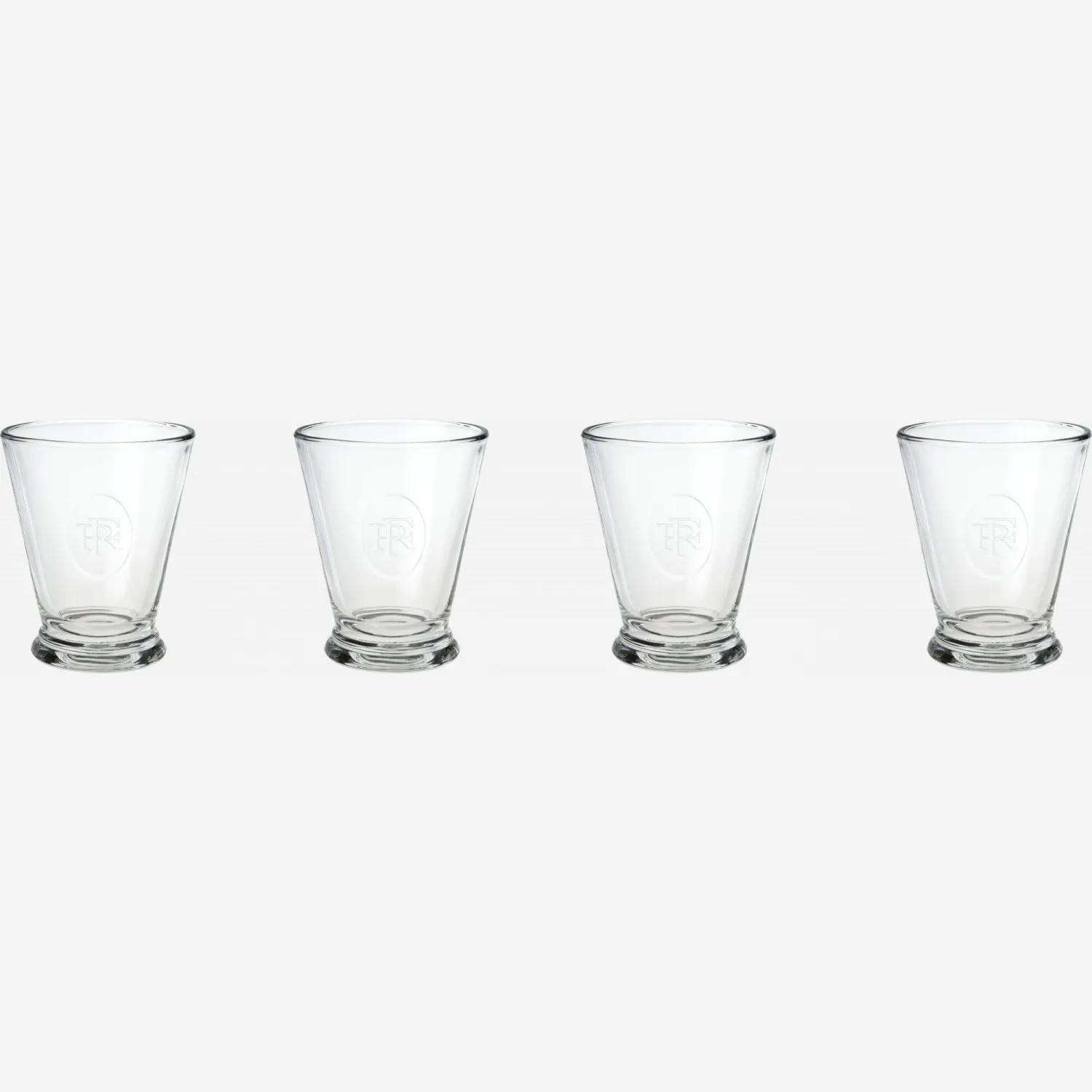 Set 4 vasos de vidrio - 260 ml - Color