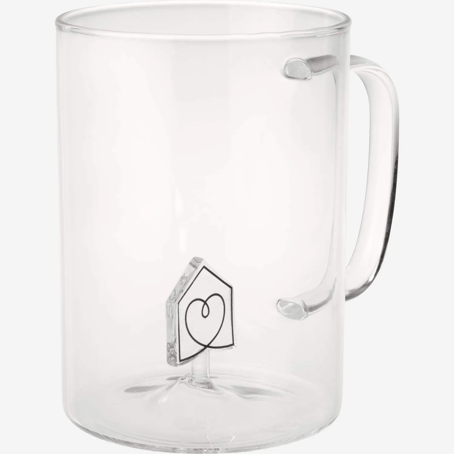 Mug en verre avec décor logo Habitat - 400 ml