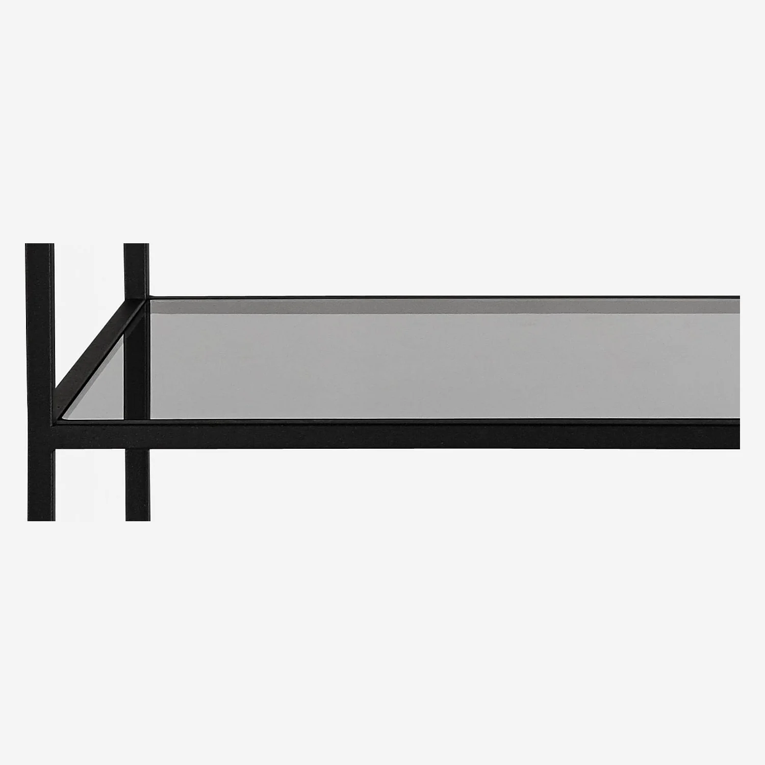 Etagère haute en acier et verre - Noir - 3