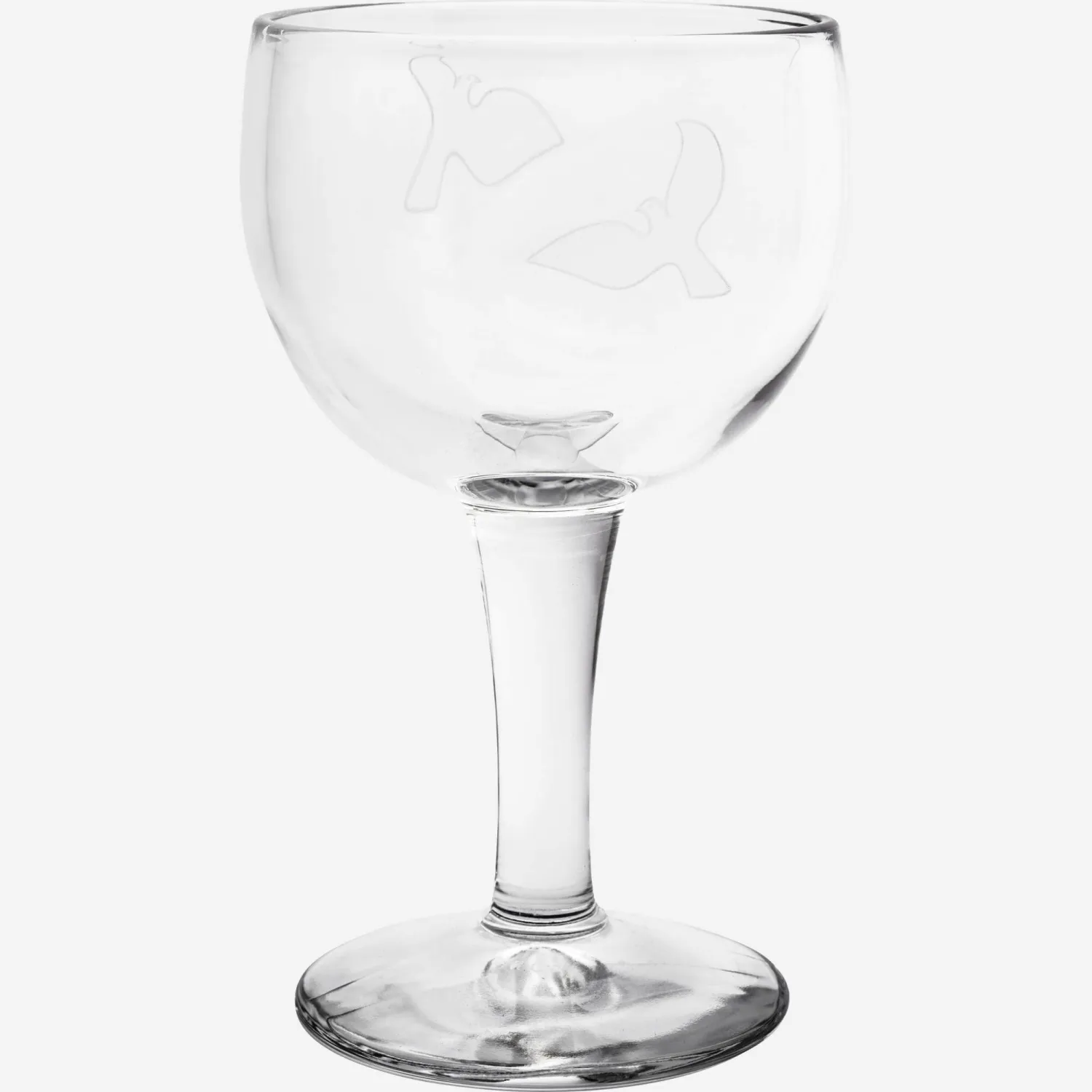 Verre à pied en verre - 260 ml - Motif oiseau by Floriane Jacques