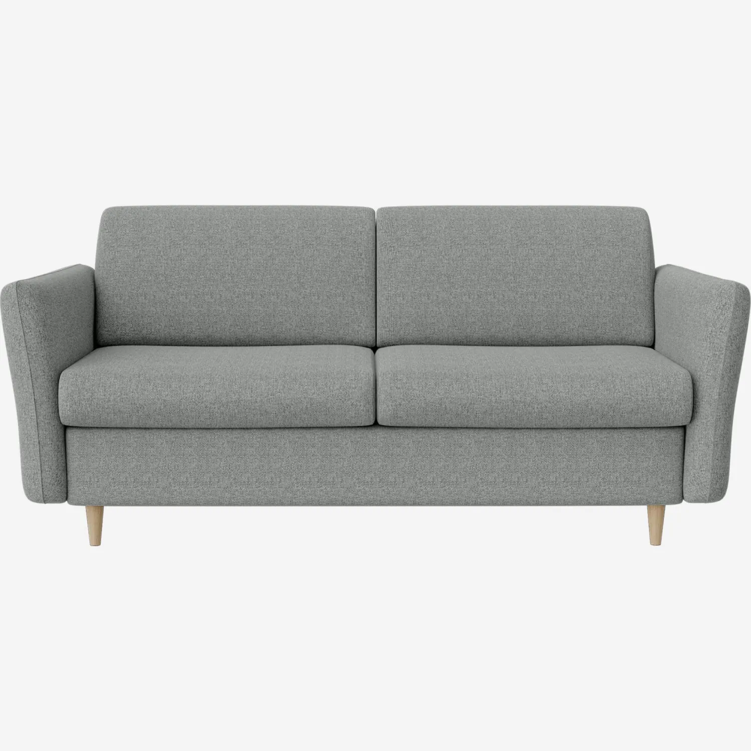 Canapé convertible en tissu avec sommier à lattes - Bleu gris