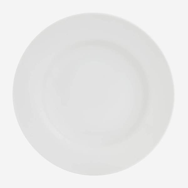 Porcelain dessert plate - 23 cm - White