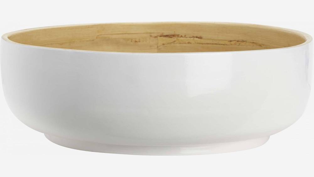 Bamboo salad bowl - 30 cm - White