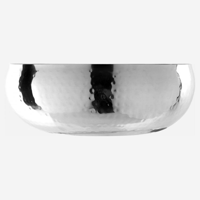 Saladier en inox martelé - 25 cm - Argent