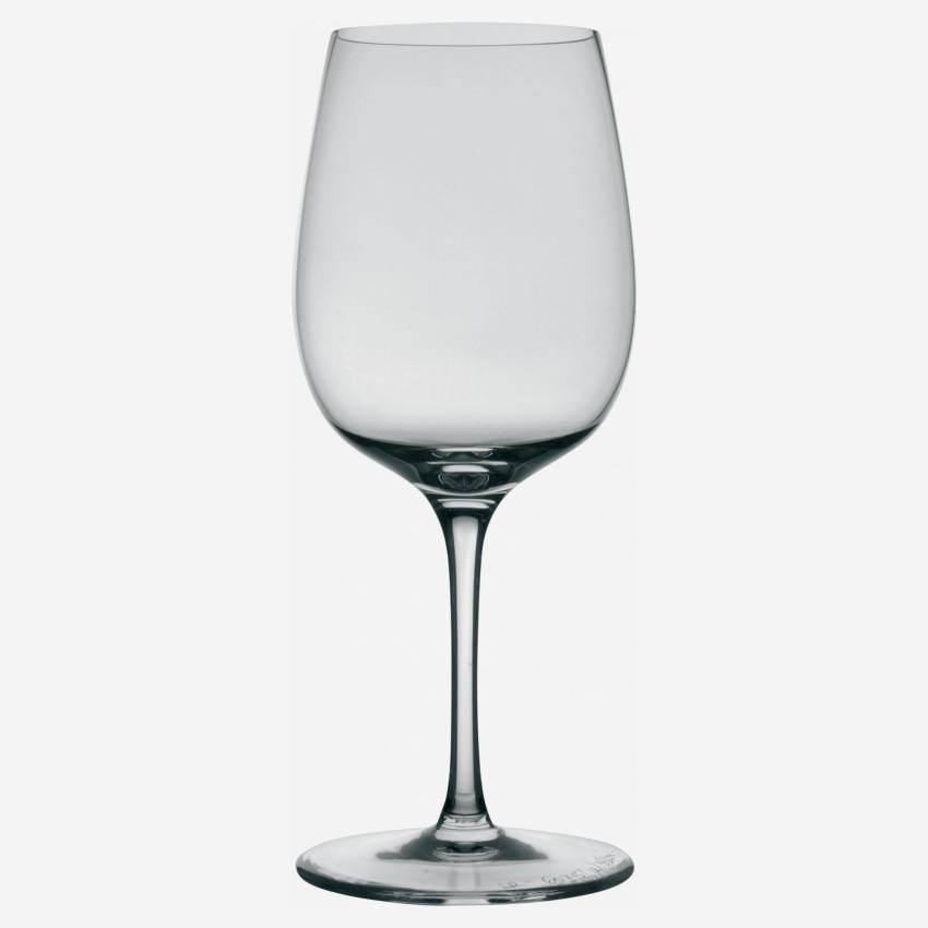 Lot de 6 verres à pied en verre  - 365 ml – Transparent