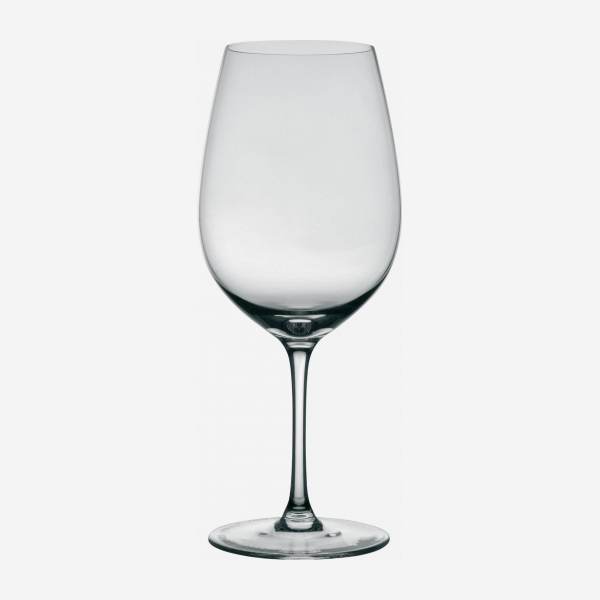 Lot de 6 verres à pied en verre - 570 ml – Transparent