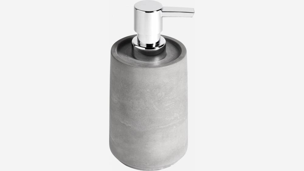 Dispensador de jabón de cemento gris