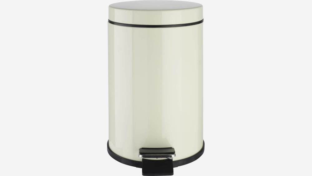 Steel round bin - 3L - Matte white