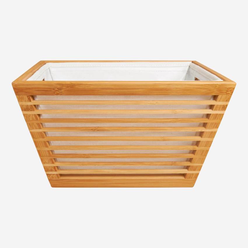 Bamboo rectangular basket - Natural - 33 x 25 cm 