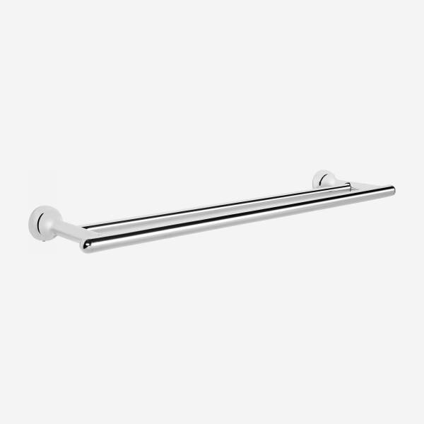 Stainless steel double towel rail - 60cm