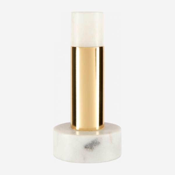 Marble and golden metal 13cm candle handler