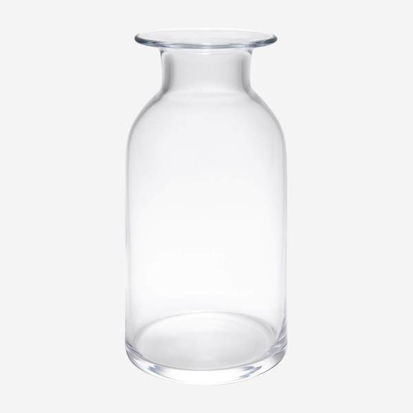 Vase made of glass 26cm, transparent