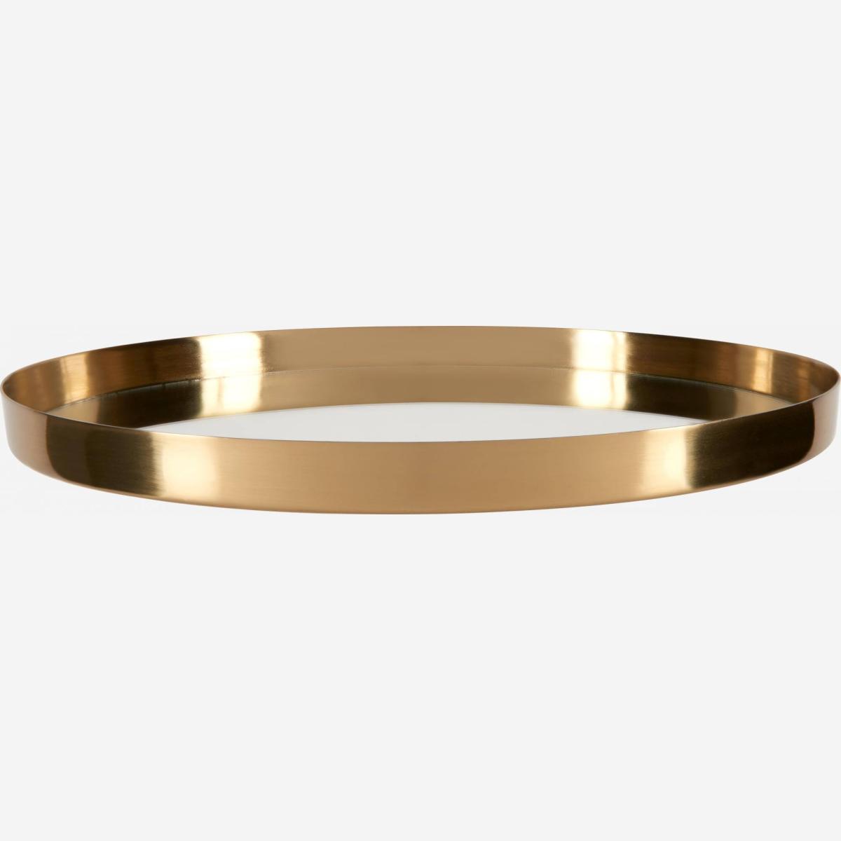 bandeja decorativa con espejo 26cm