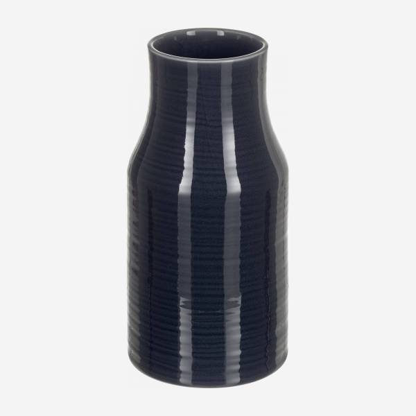 Stoneware Dark Grey Vase L
