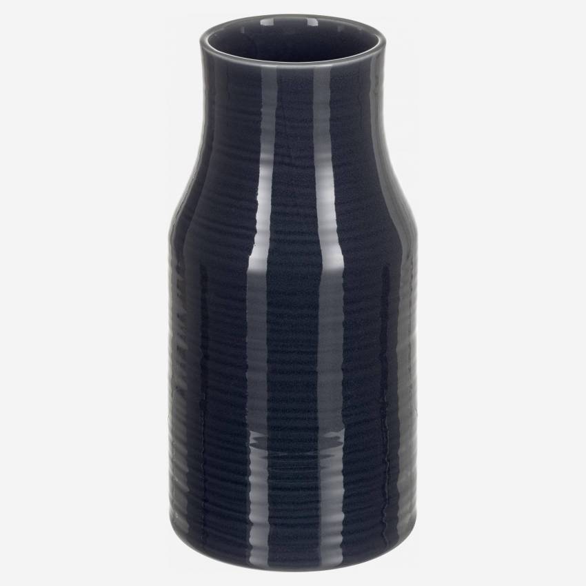 Vase aus Rauchglas, dunkelgrau, Größe L 