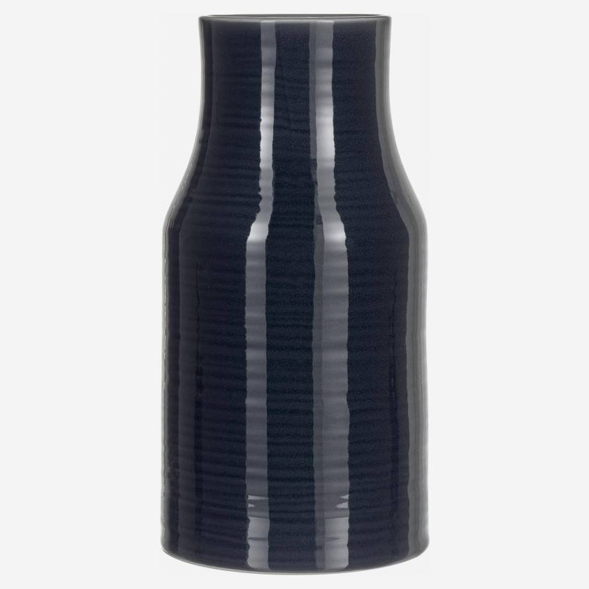 Vase aus Rauchglas, dunkelgrau, Größe L 