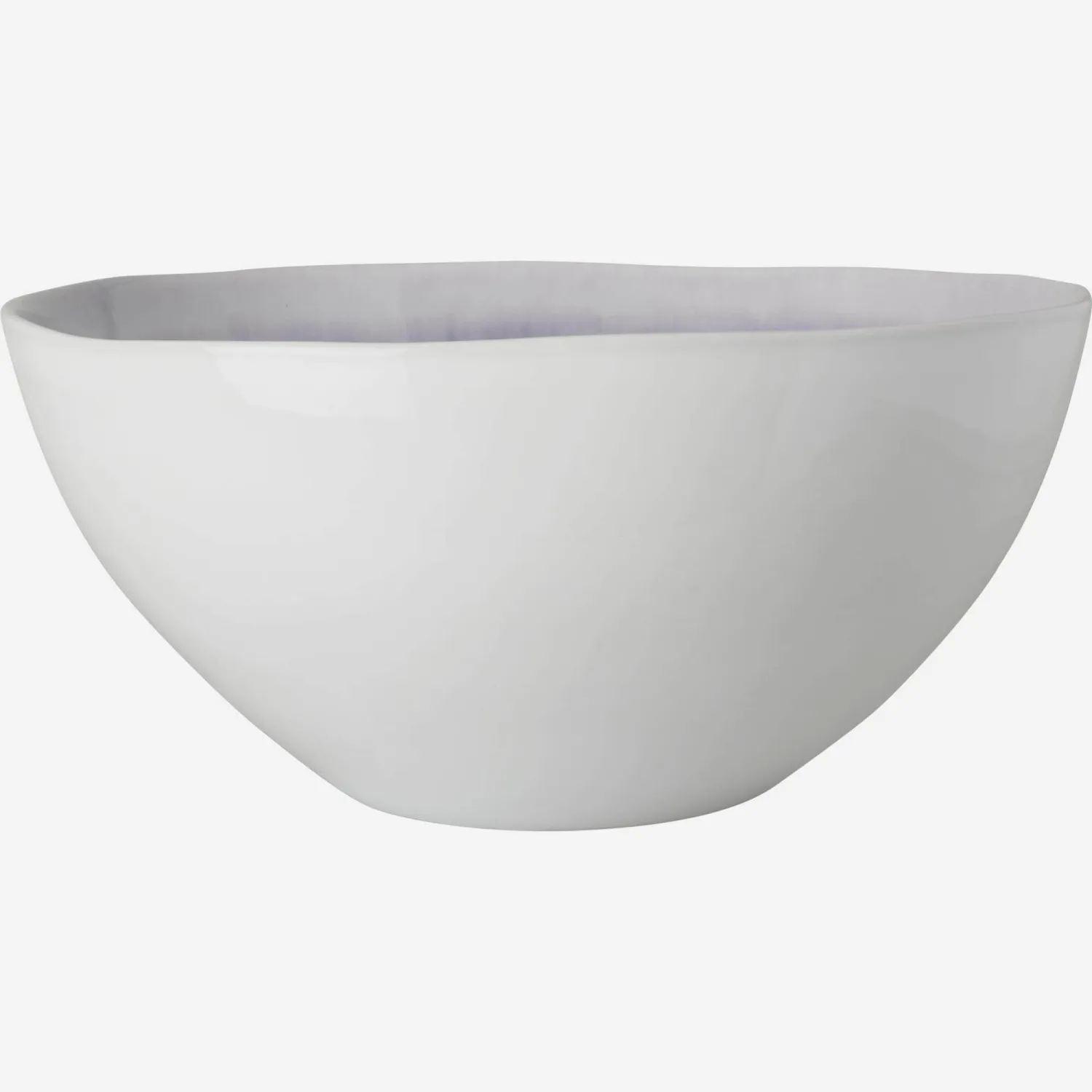 Saladier en grès - 27 cm - Blanc et bleu 