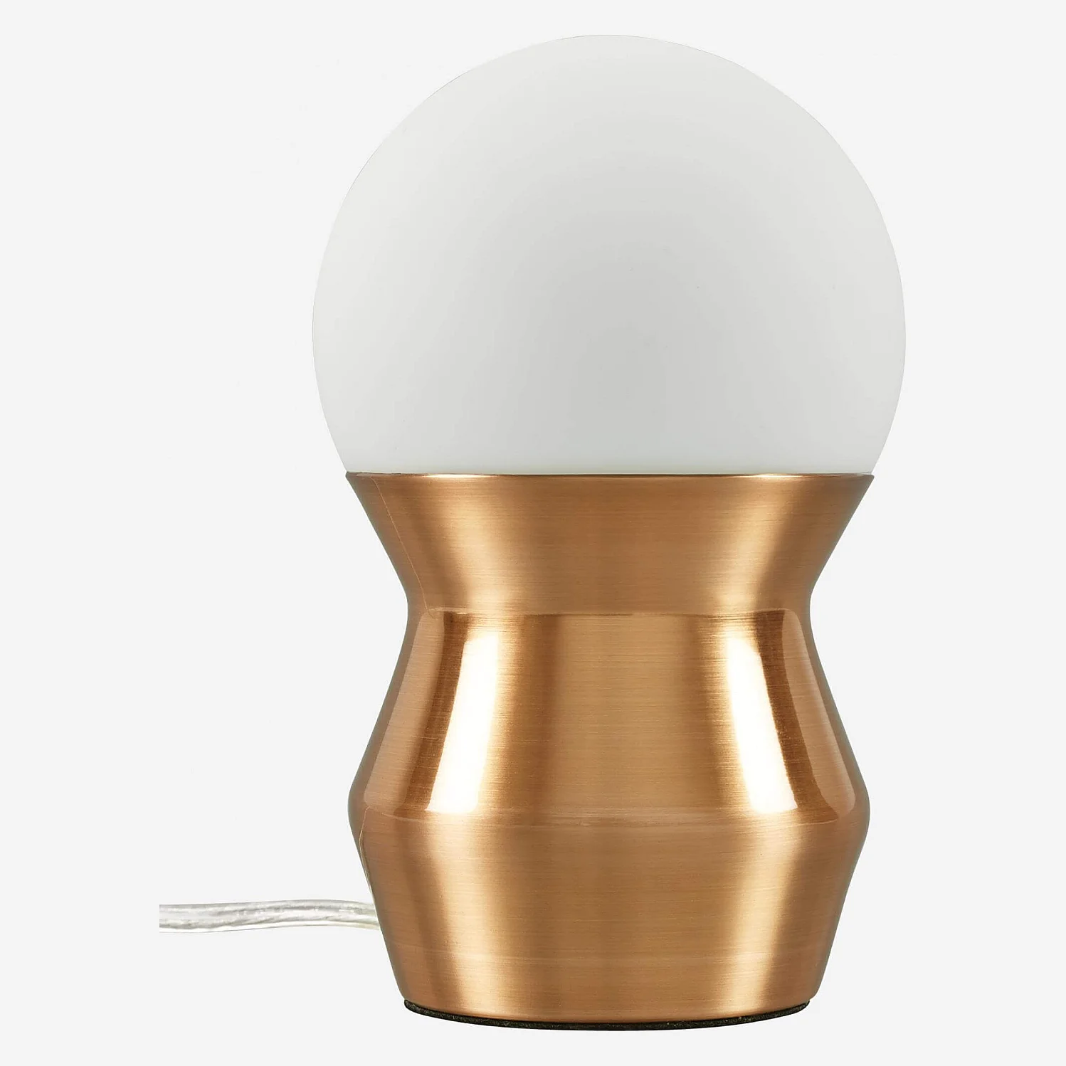 Minitafellamp van glas en metaal - 19 cm - Koper - 2