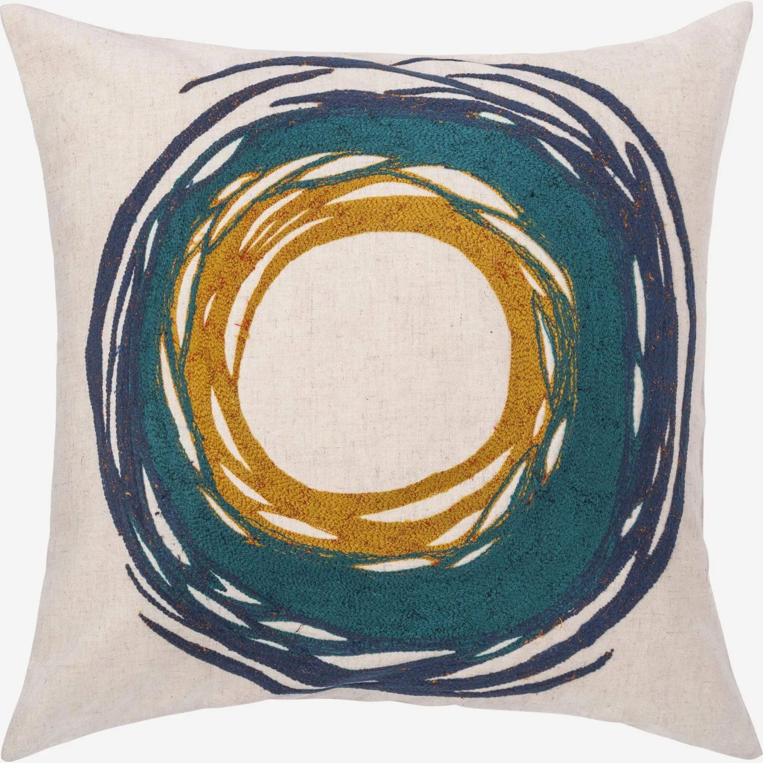 Coussin en coton et lin - 45 x 45 cm - Motif