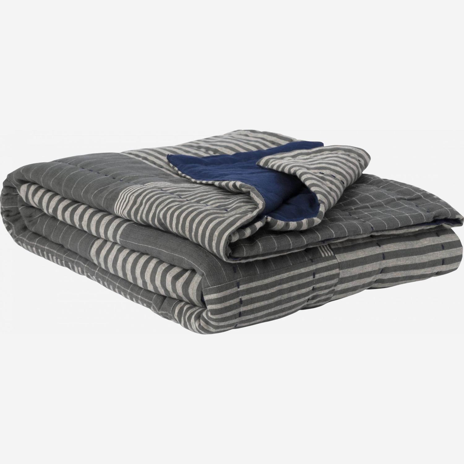 Plaid en coton - 130 x 170 cm - Noir