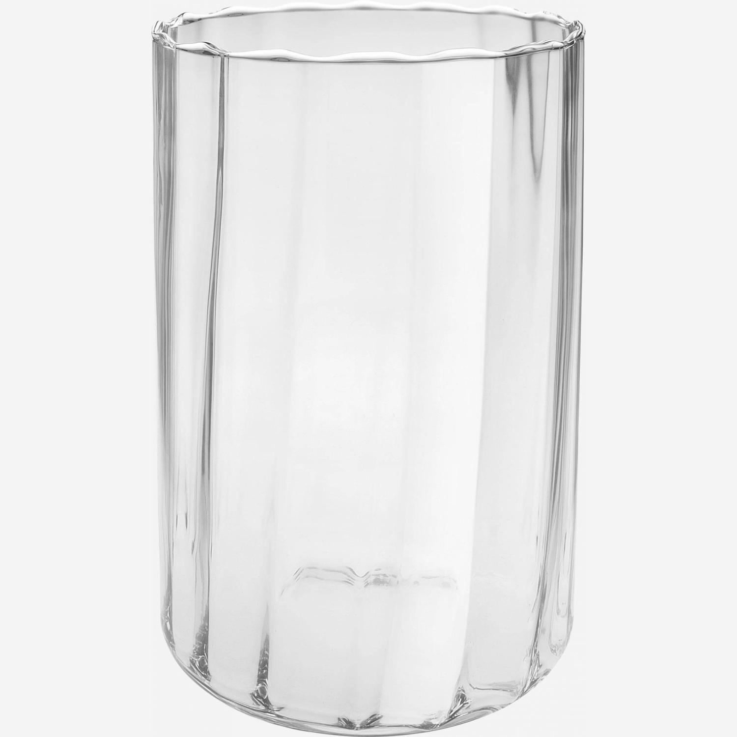 Vase en verre soufflé - 22 x 32 cm - Transparent