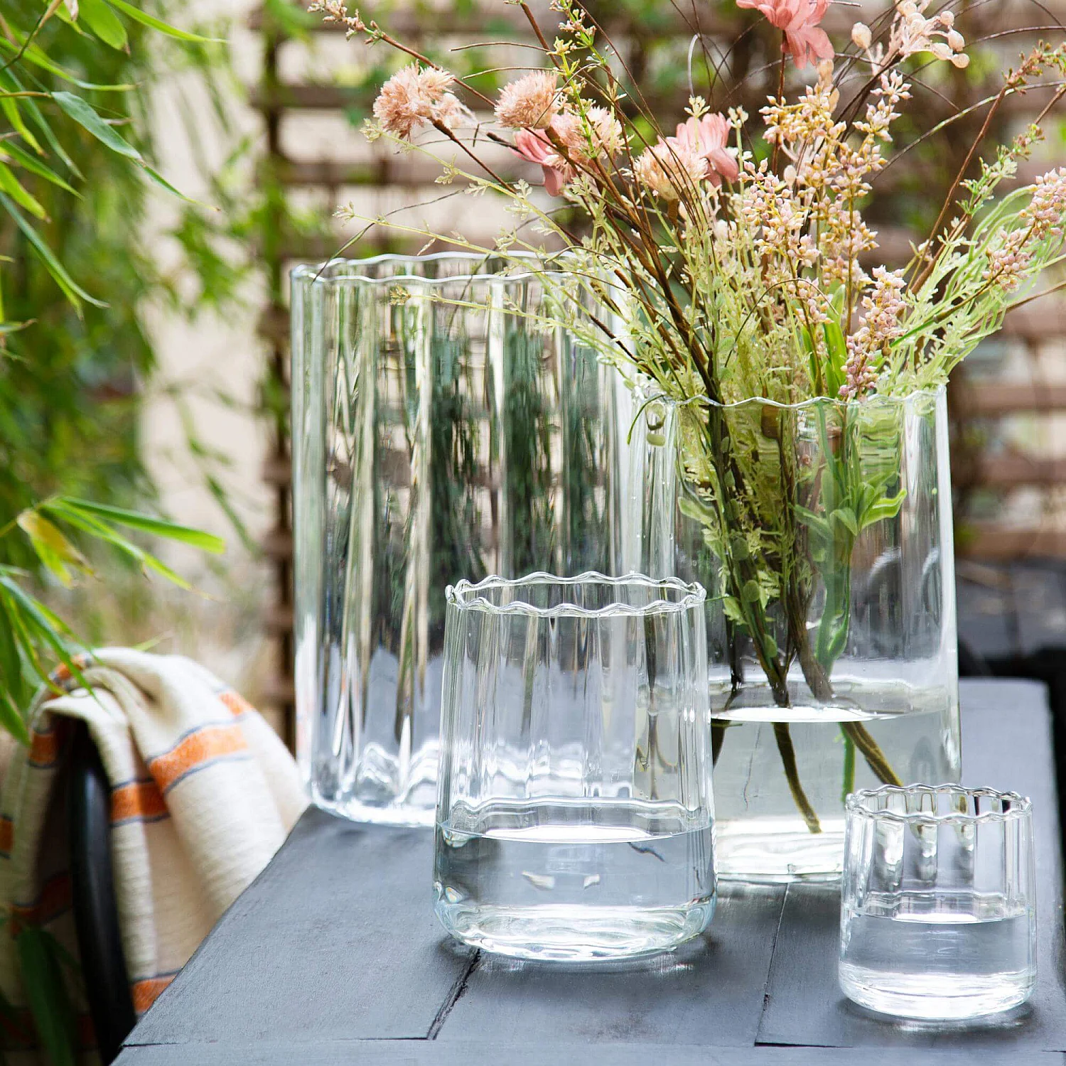 Glazen vaas - 19,5 x 26,5 cm - Transparant - 3