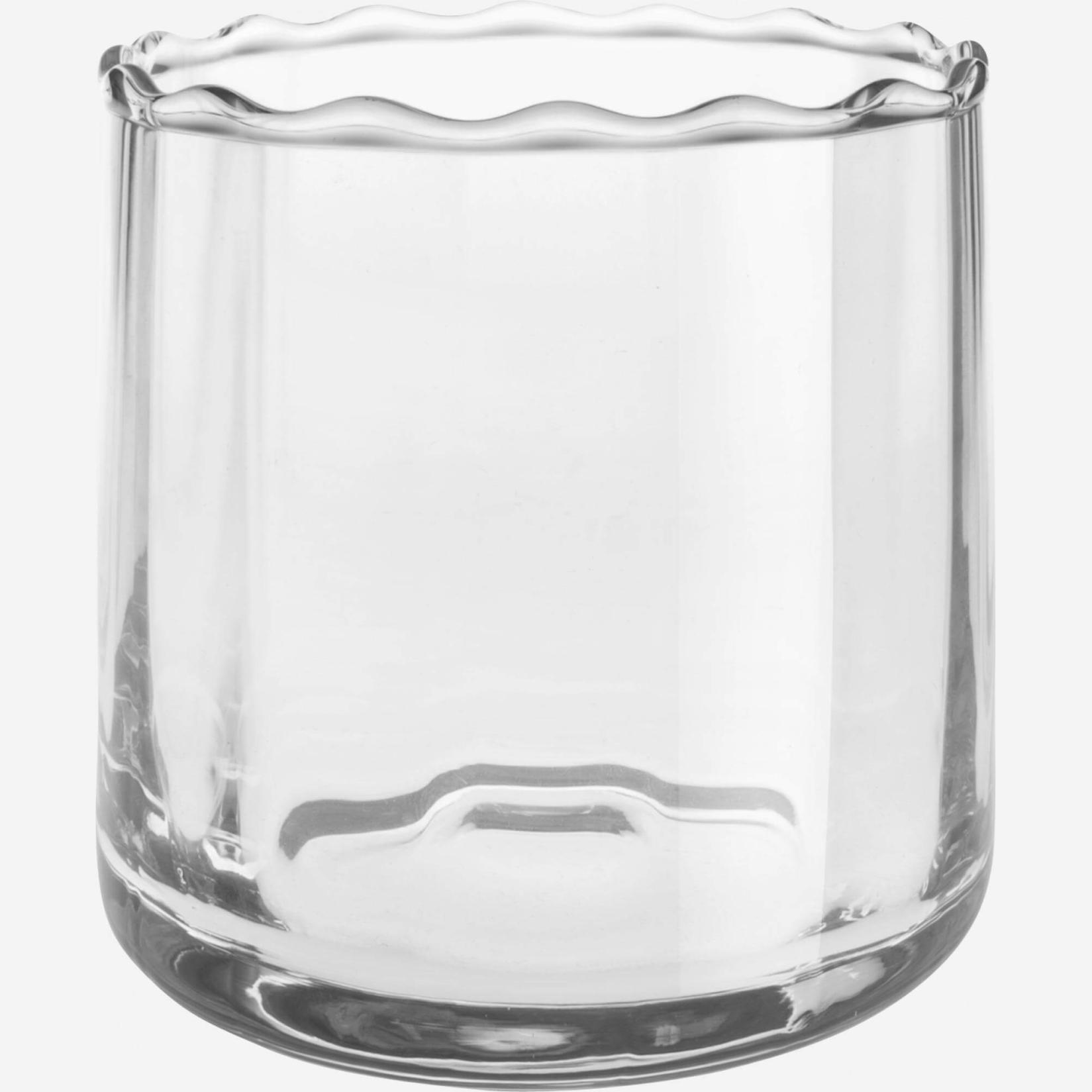 Vase aus Glas - 10 x 10 cm - Transparent