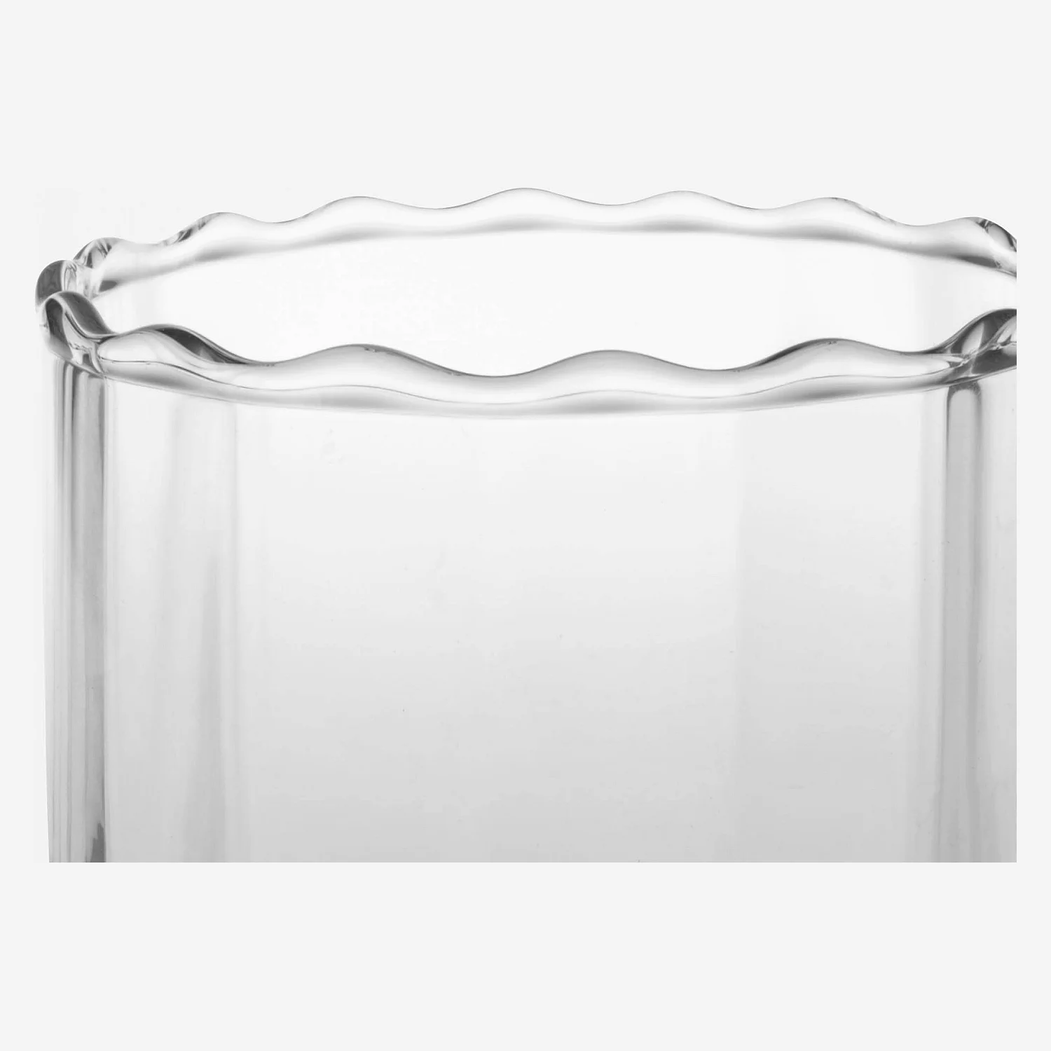 Vase en verre soufflé - 10 x 10 cm - Transparent - 2