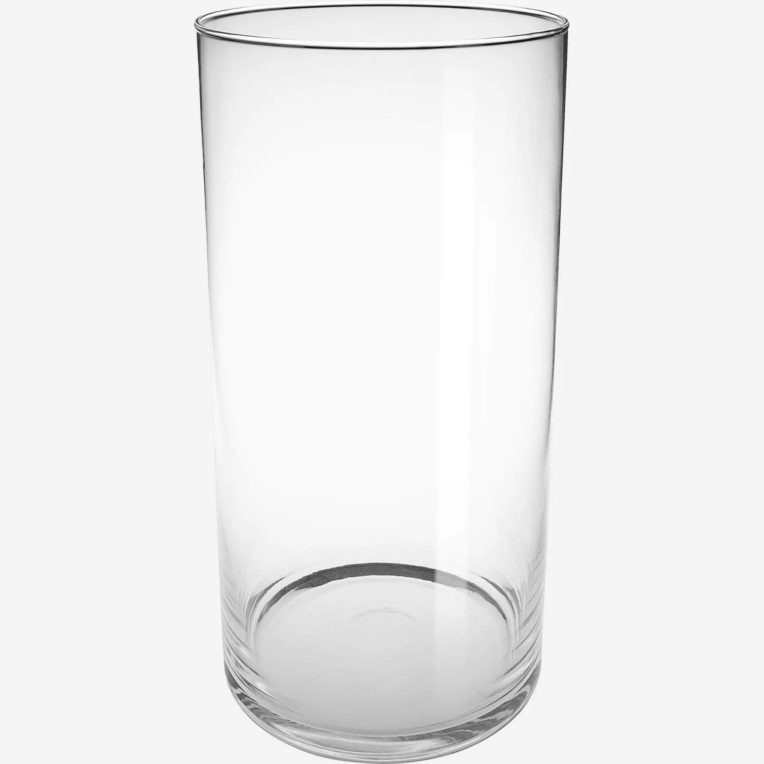 Vase cylindrique en verre - 16 x 32 cm - Transparent