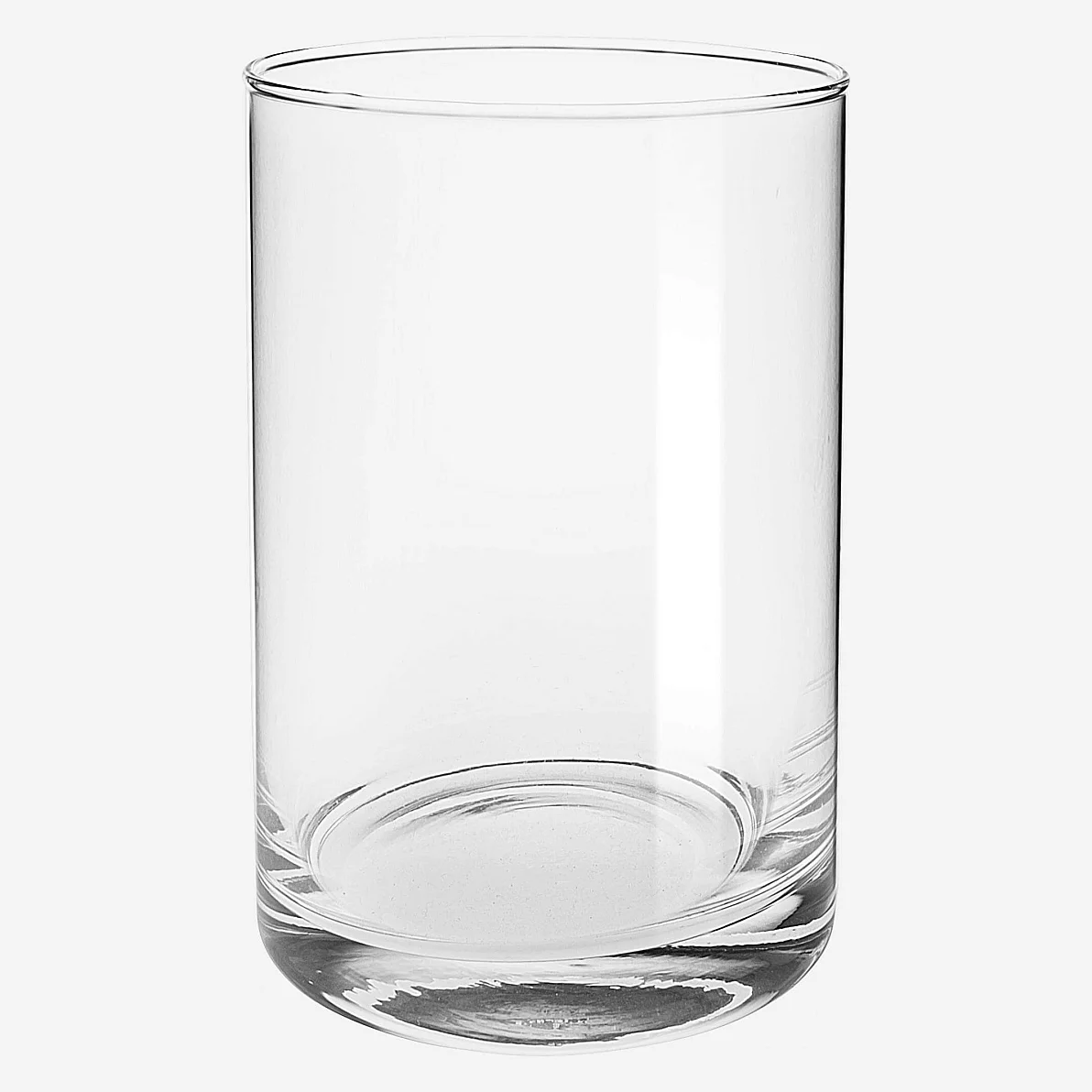 Vase cylindrique en verre - 10 x 15 cm - Transparent - 2