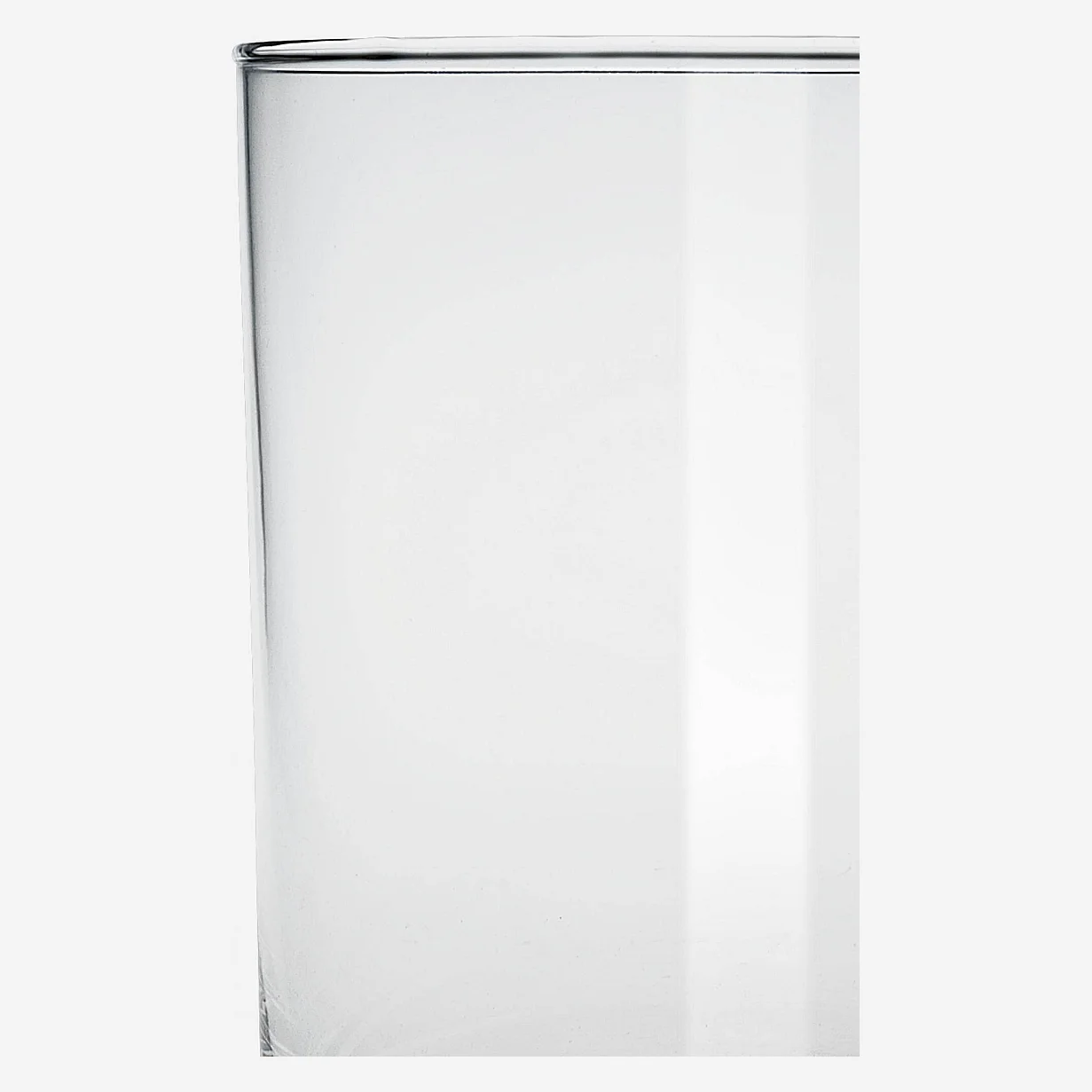 Vase cylindrique en verre - 10 x 15 cm - Transparent - 4