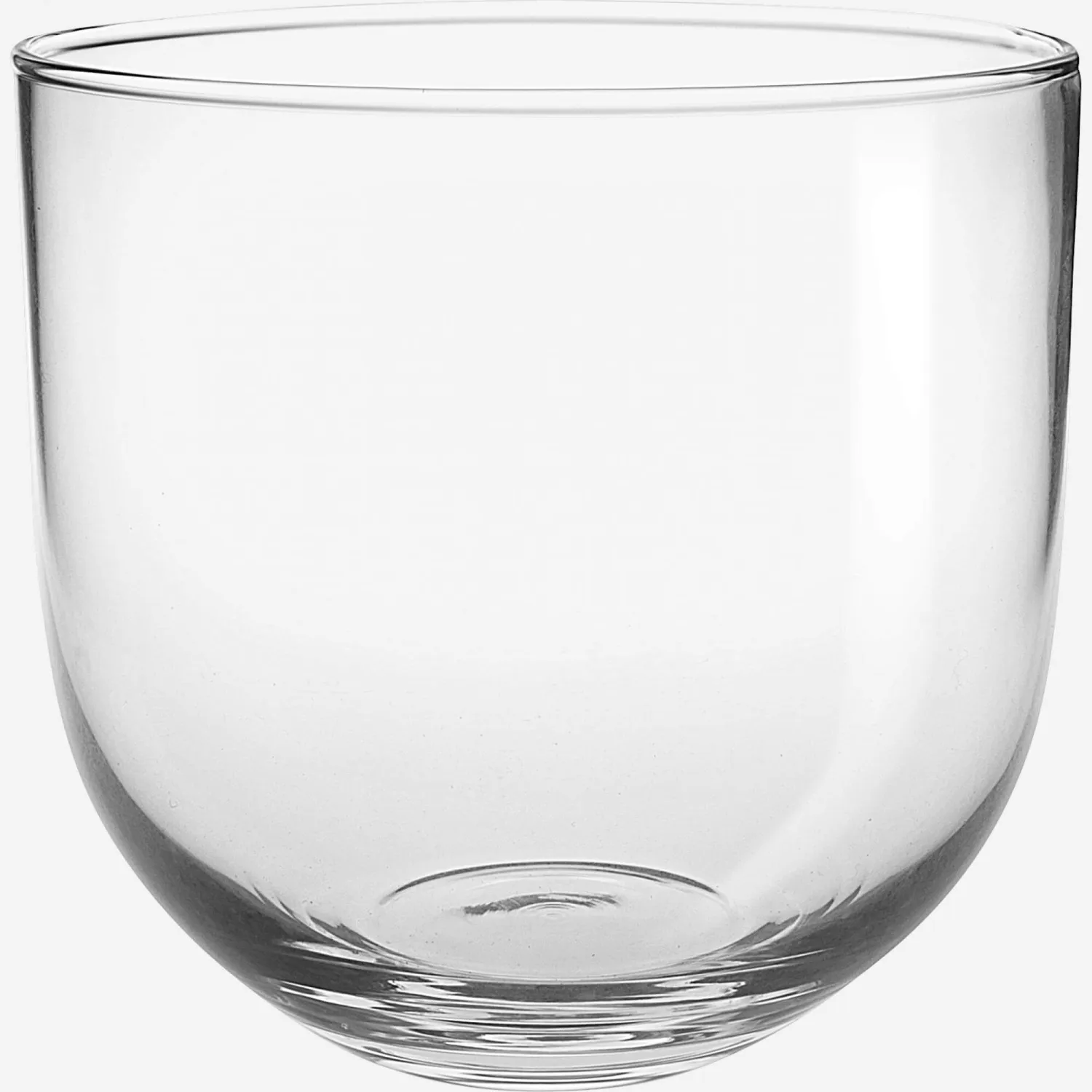 Vase boule en verre - 16 cm - Transparent