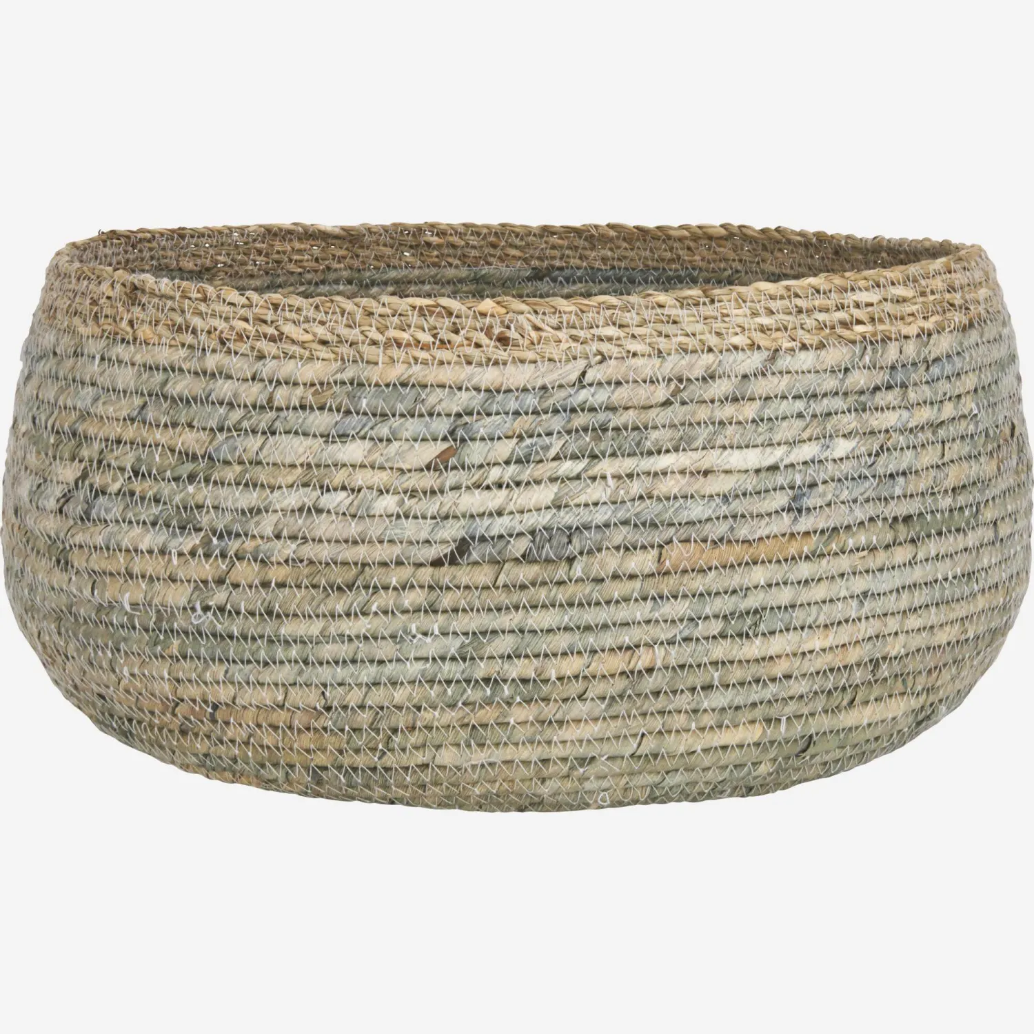 2er-Set Körbe aus Mendong-Fasern - 32 x 36 x 18 cm - Grün