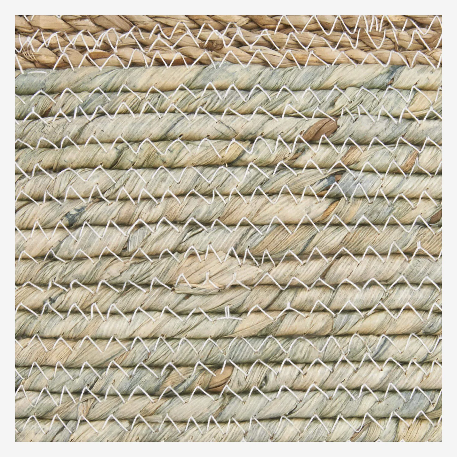 Panier en jonc de mer - 41 x 22 cm - Vert - 4